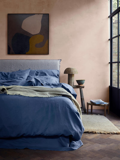 Blueberry Linen Blend Duvet Cover - alternate image