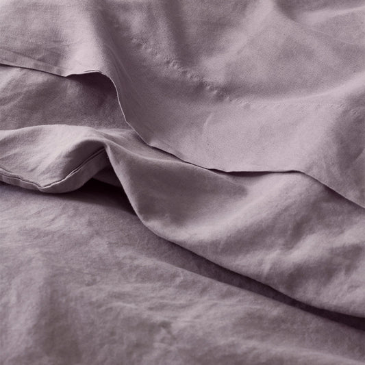 Elderberry 100% Linen Flat Sheet