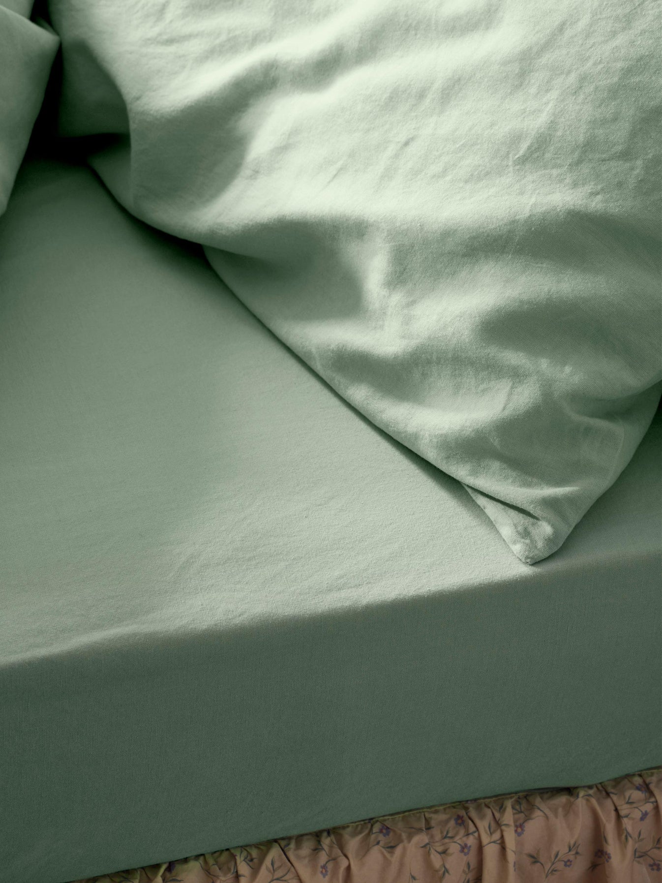 Sage Green Three Quarter Fitted Sheet main image 1