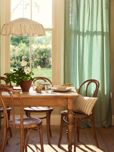 Sage Green Linen Blend Curtain (Pair)