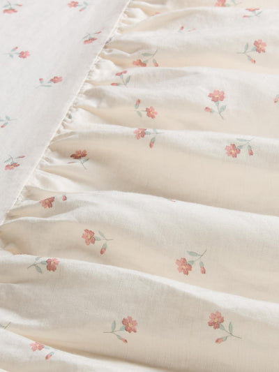 Pearl Posy Bud Linen Blend Bed Skirt - alternate image