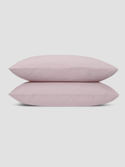 French Rose Washed Cotton Percale Pillowcases (Pair)