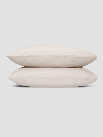 Parchment Washed Cotton Percale Pillowcases (Pair)