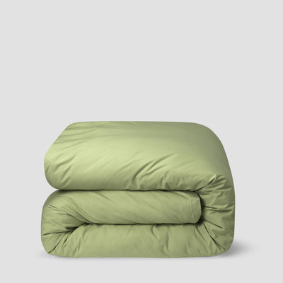 Pear Washed Cotton Percale Duvet Cover - alternate image