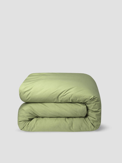 Pear Washed Cotton Percale Duvet Cover - alternate image