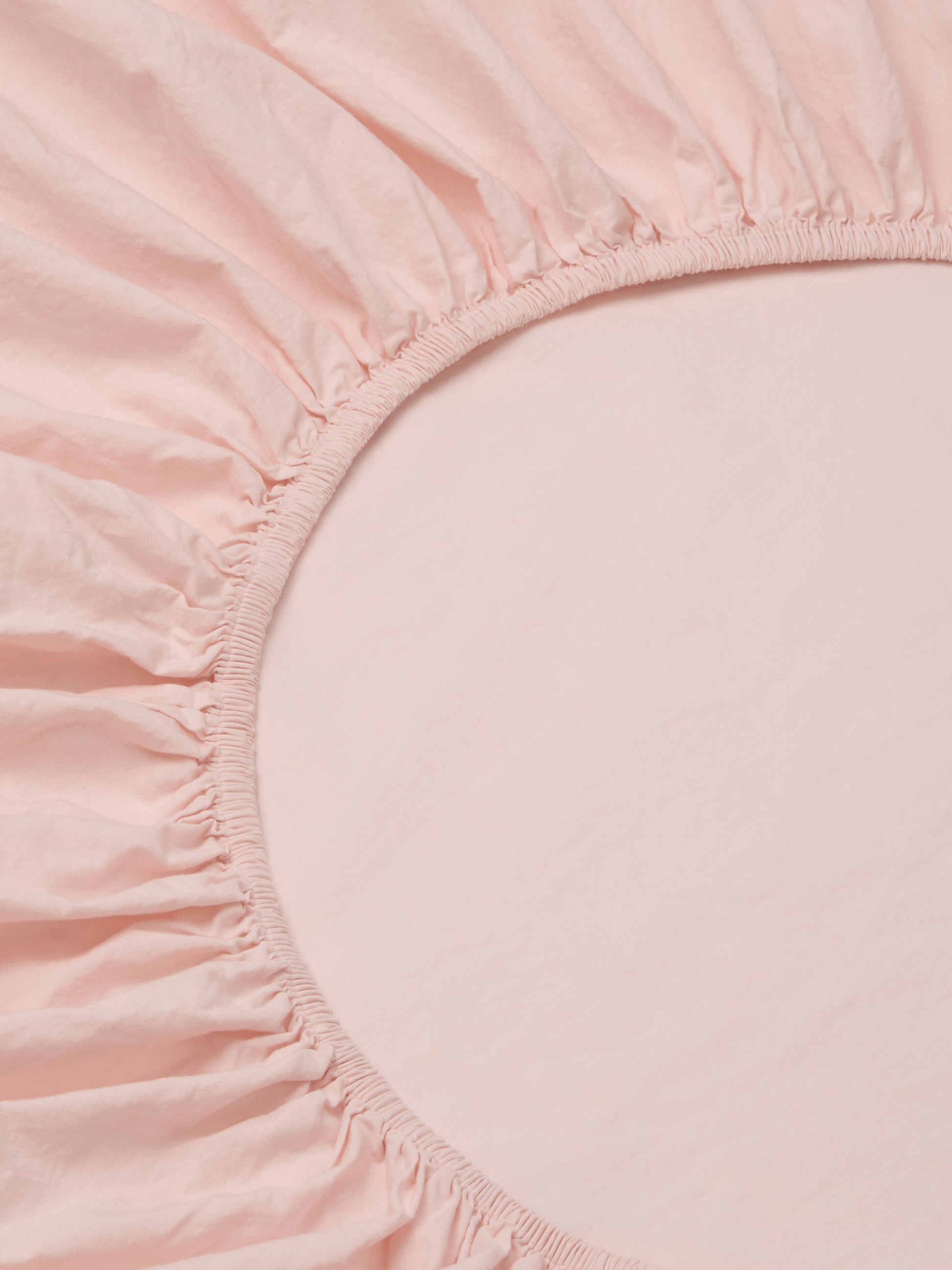 Poetic Pink Washed Cotton Percale Fitted Sheet - Piglet in Bed US