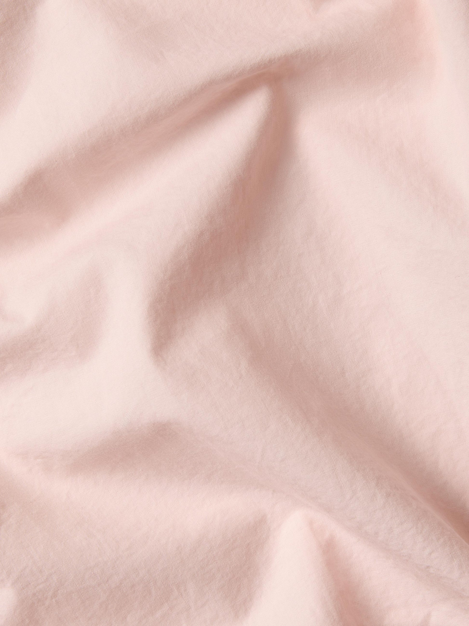 Poetic Pink Washed Cotton Percale Flat Sheet - Piglet in Bed US