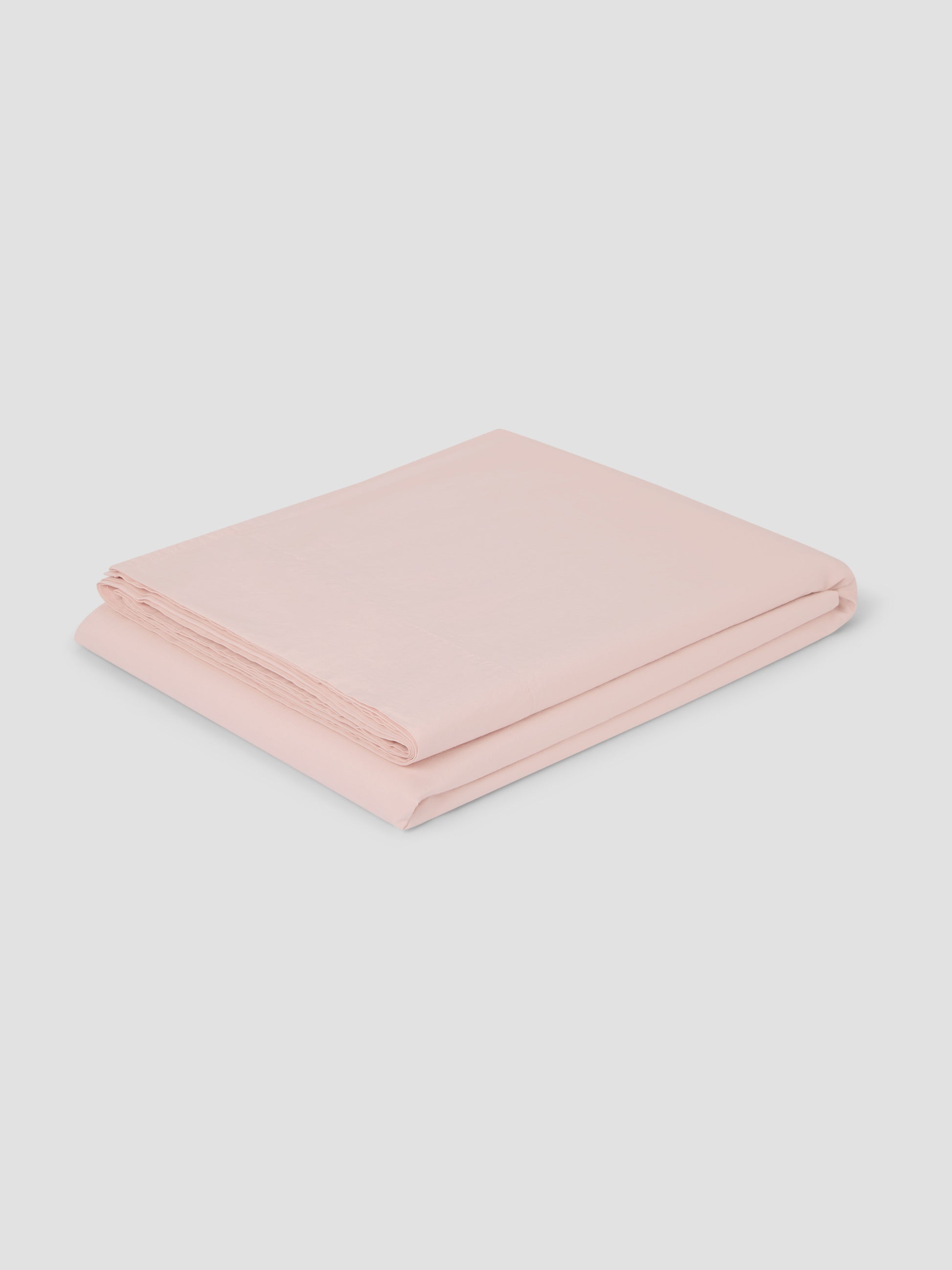 Poetic Pink Washed Cotton Percale Flat Sheet - Piglet in Bed US