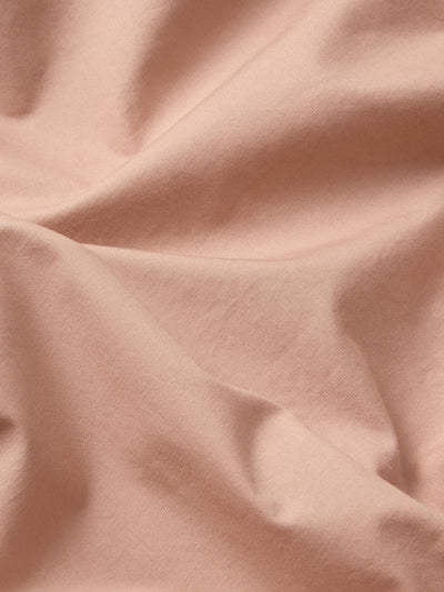 Blush Pink Washed Cotton Percale Fitted Sheet