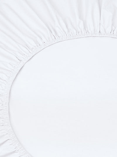White Washed Cotton Percale Fitted Sheet - alternate image