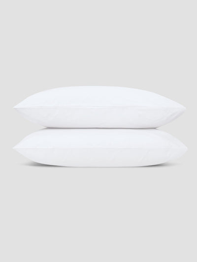 White Washed Cotton Percale Pillowcases (Pair) - alternate image