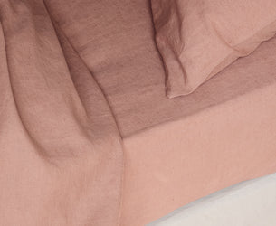 Warm Clay Linen Blend Fitted Sheet