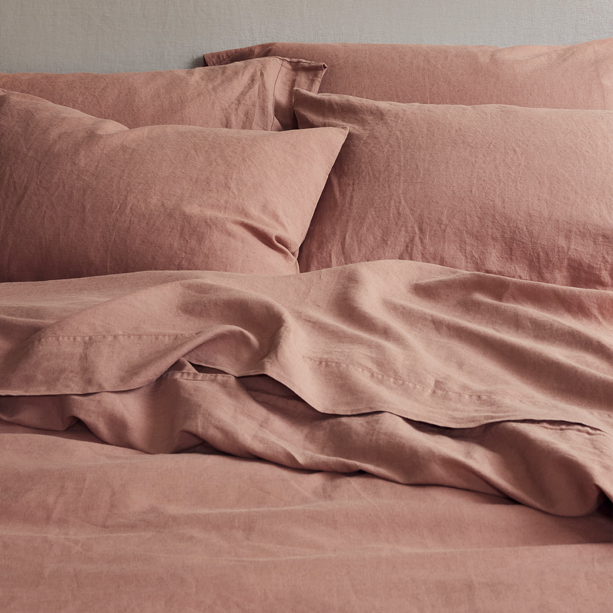 Warm Clay Linen Blend Bedding