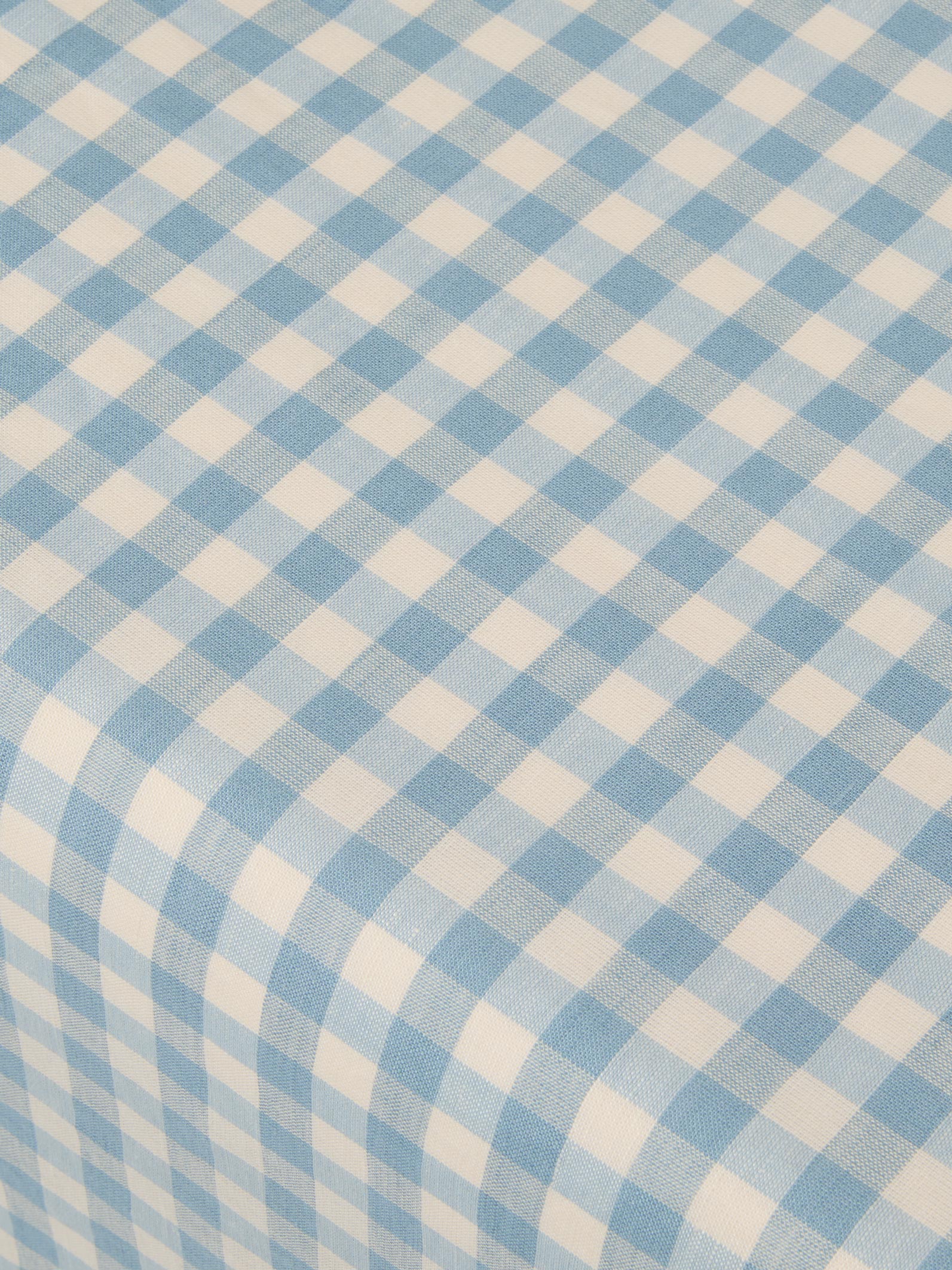 Blue and white checkered fabric pattern