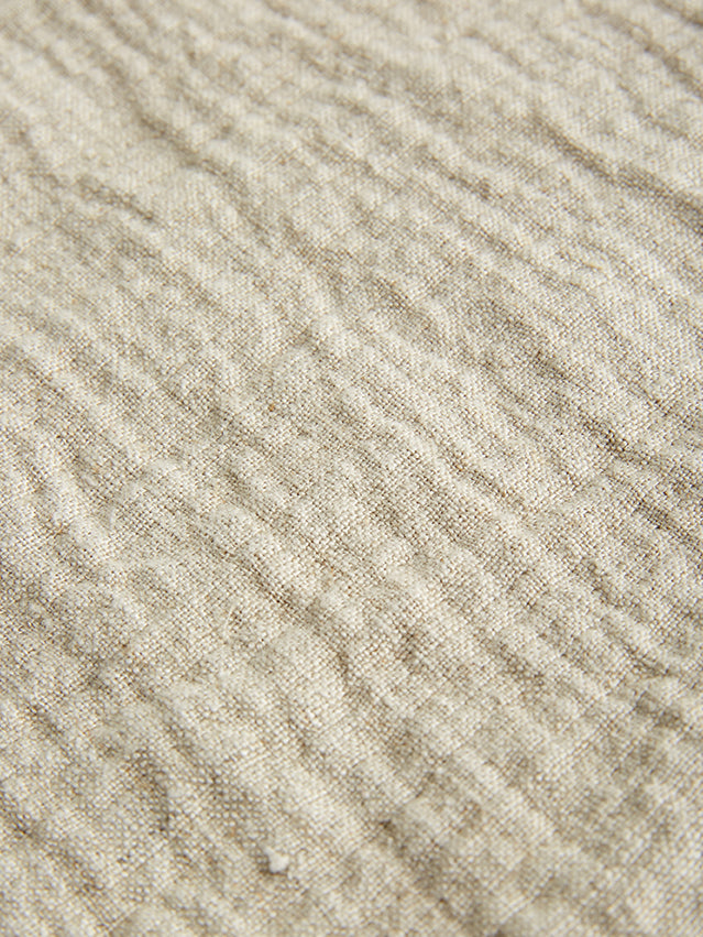 Oatmeal Linen Crinkle Throw - Piglet in Bed US