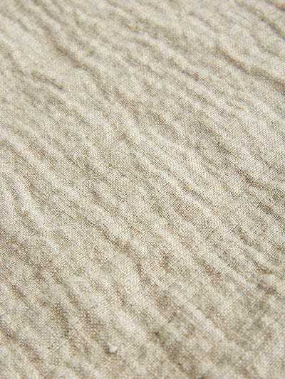 Oatmeal Linen Crinkle Throw - Piglet in Bed US