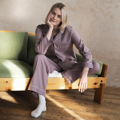 Elderberry Linen Blend Pajama Set - alternate image