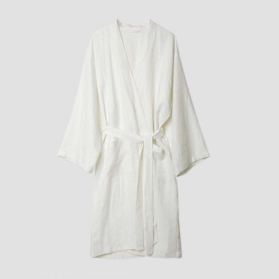 White Linen Robe