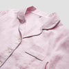 Women's Blush Pink Linen Pajama Shirt Collar