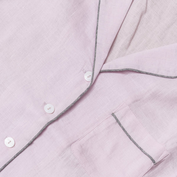 Blush Pink Linen Night Shirt