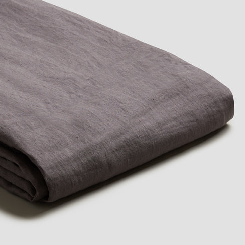 Charcoal Gray Linen Duvet Cover