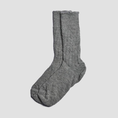 Gray Alpaca Bed Socks