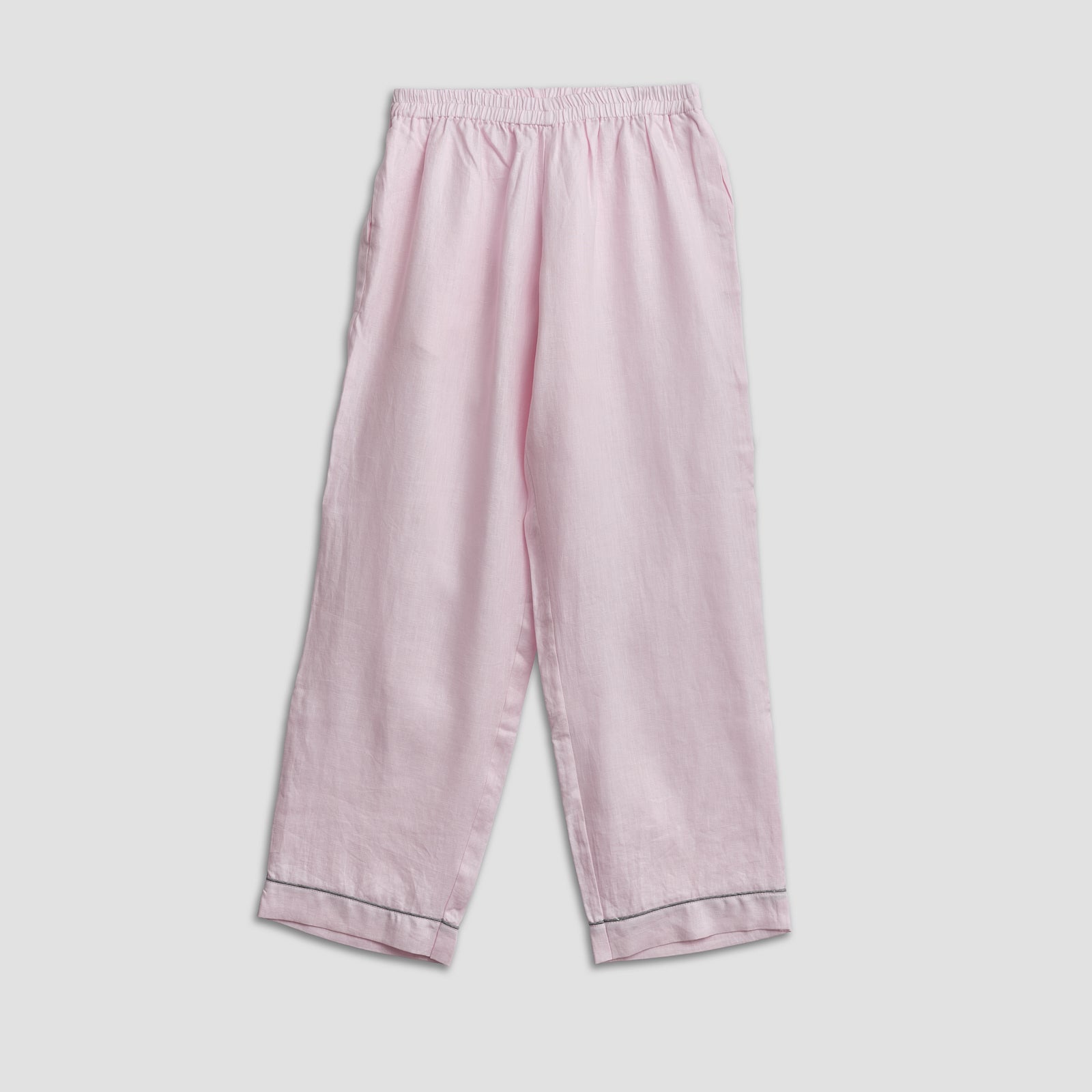 Women's Blush Pink Linen Pajama Pants