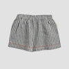 Midnight Stripe Linen Pajama Shorts Set
