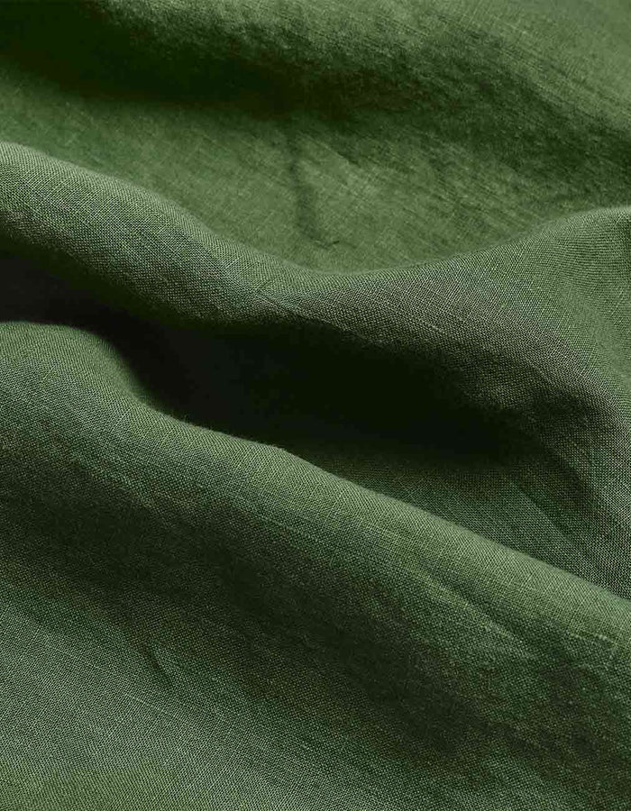 Forest Green Linen Flat Sheet