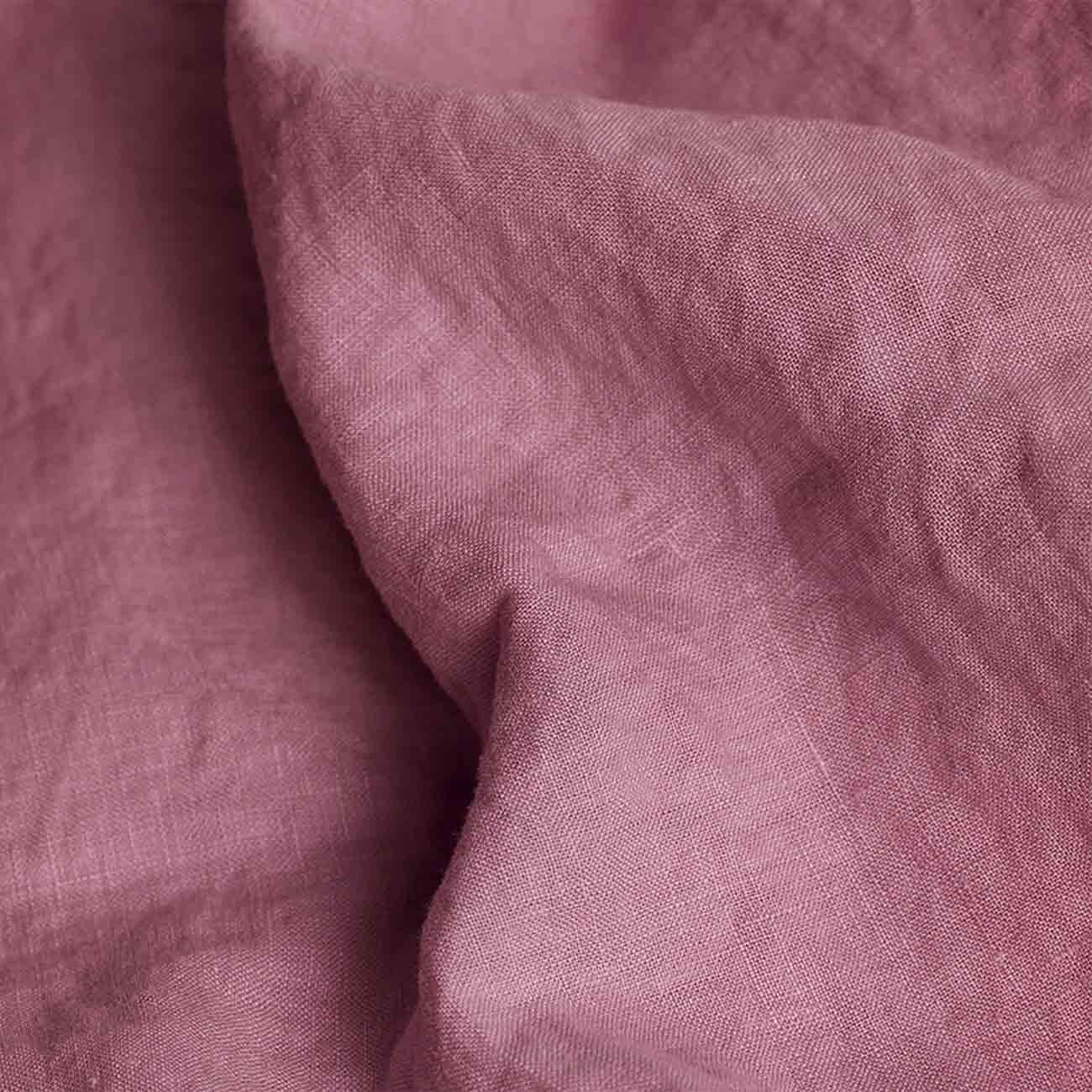 Raspberry Linen Duvet Cover