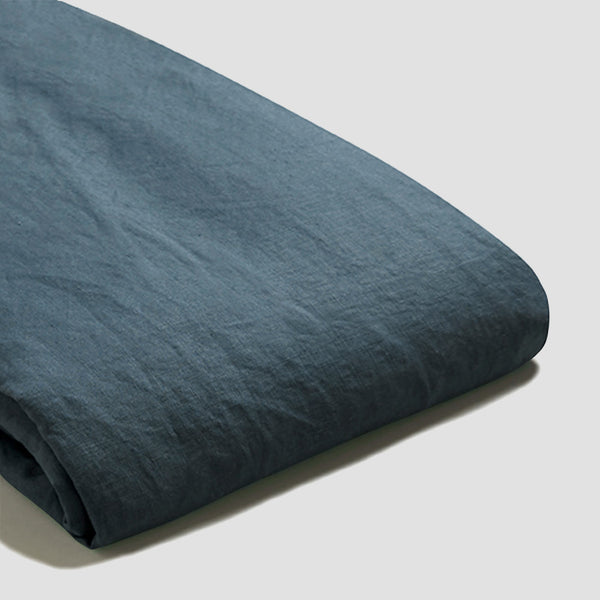 Deep Teal Linen Sheet Set
