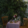 Orchid Gingham Linen Tablecloth