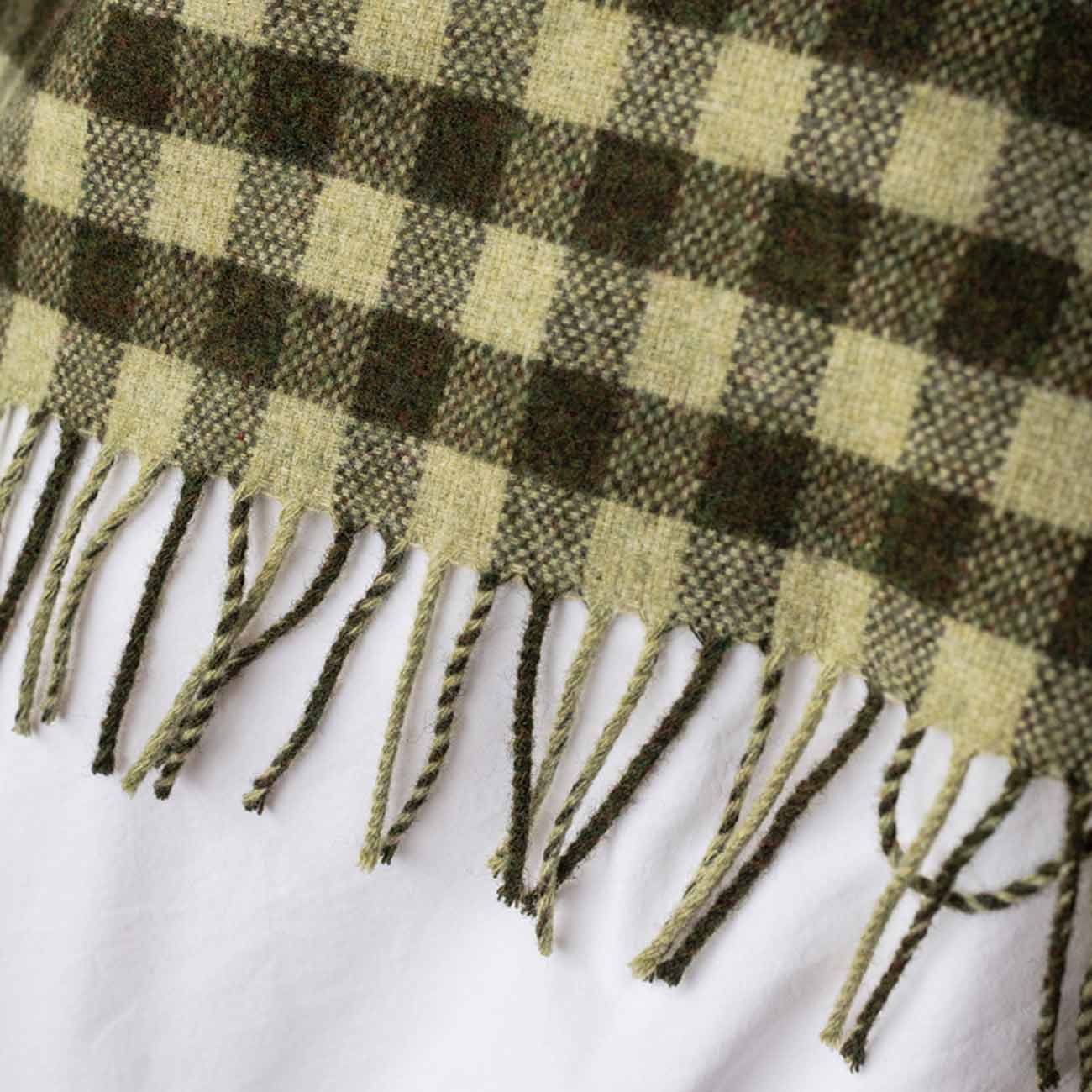 Green gingham online blanket