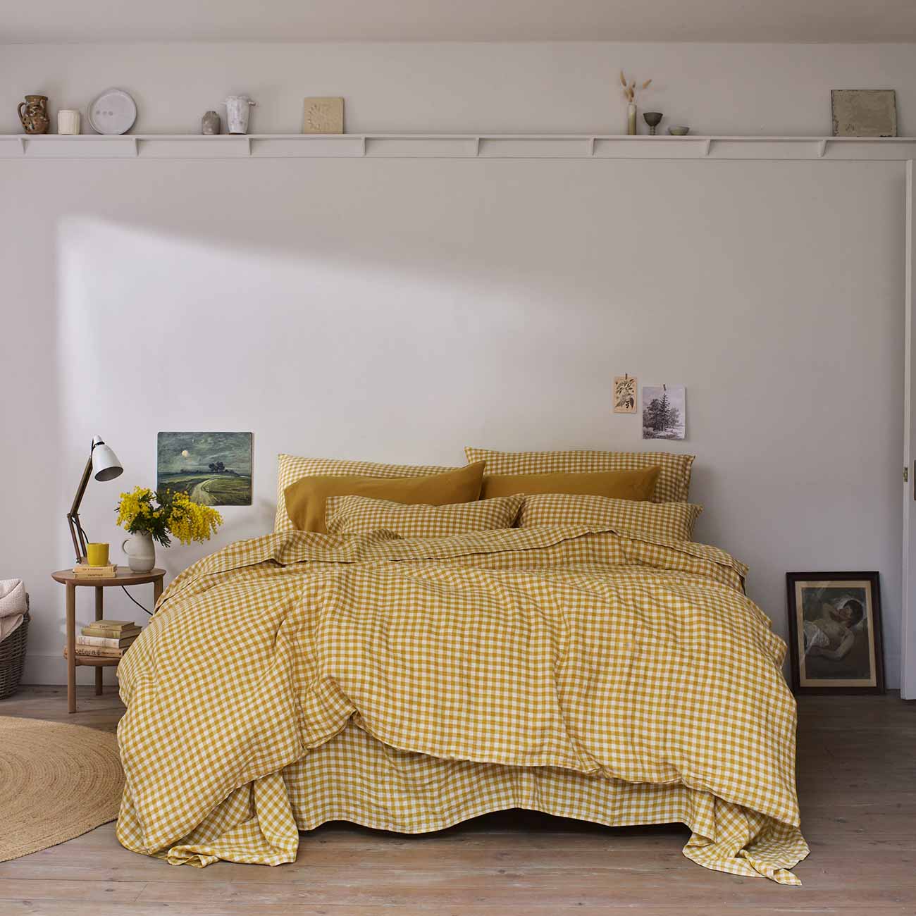 Honey Gingham Linen Bundle (King Bed)