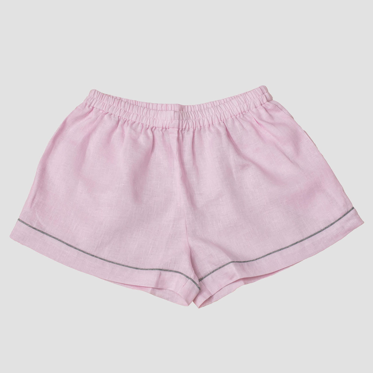 Blush Pink Linen Pajama Shorts | Piglet in Bed US