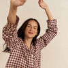 Women's Berry Gingham Pajama Shirt