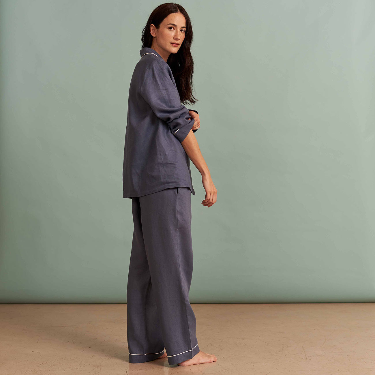 Women's Blueberry Linen Pajama Pants