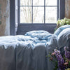 Lake Blue Linen Sheet Set