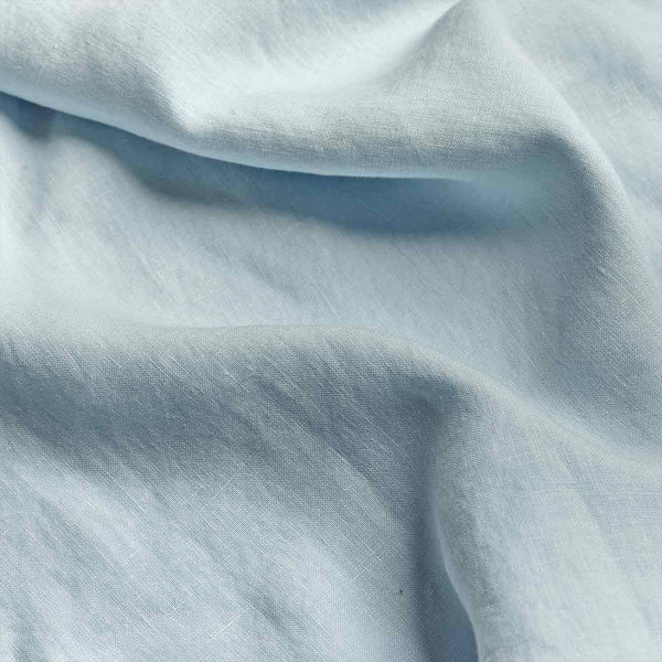 Lake Blue Linen Sheet Set