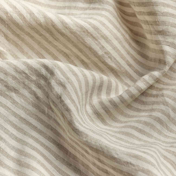 Oatmeal Stripe Linen Sheet Set