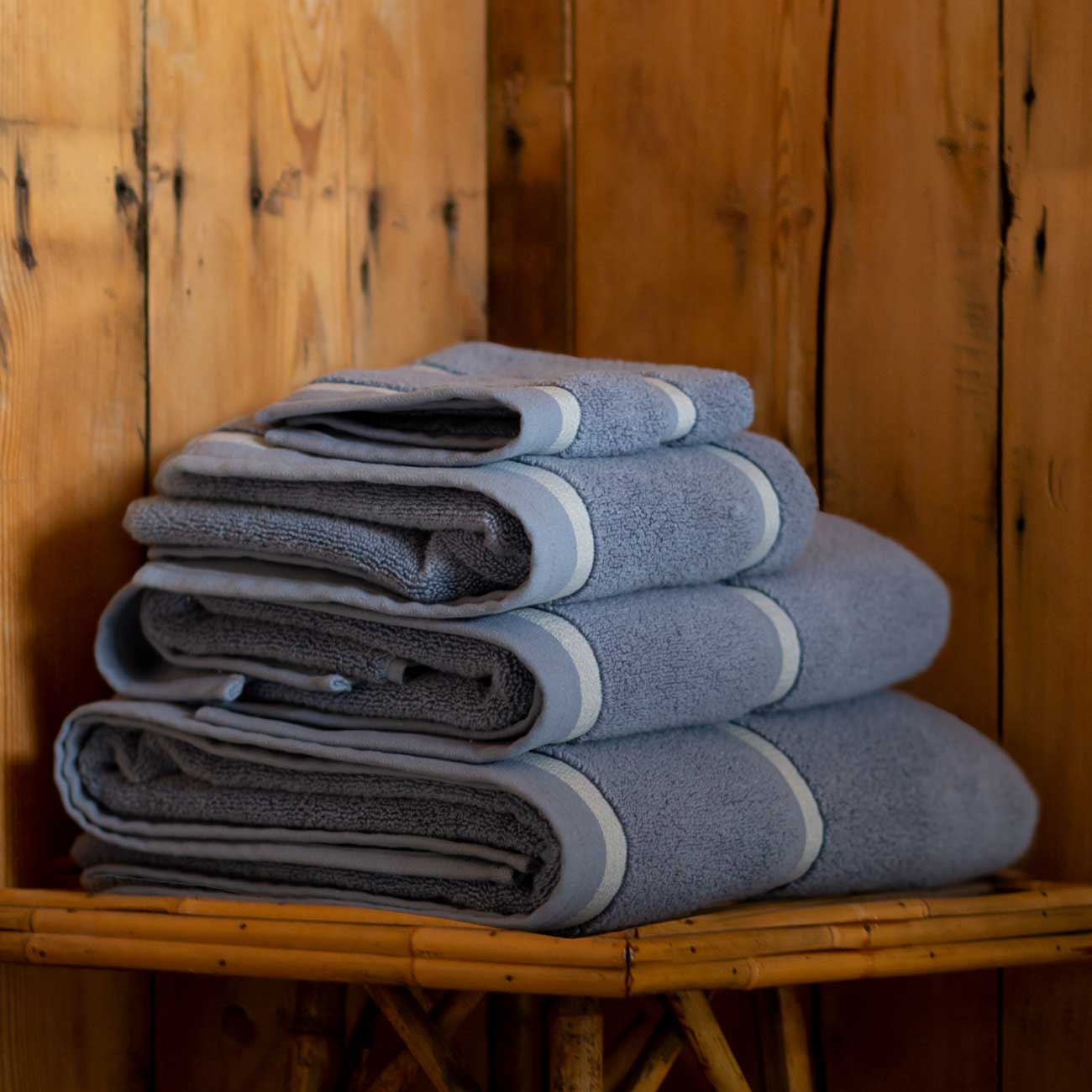 Warm Blue Cotton Towels