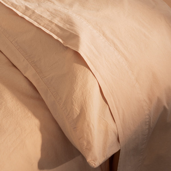 Sun Baked Washed Percale Cotton Duvet Cover