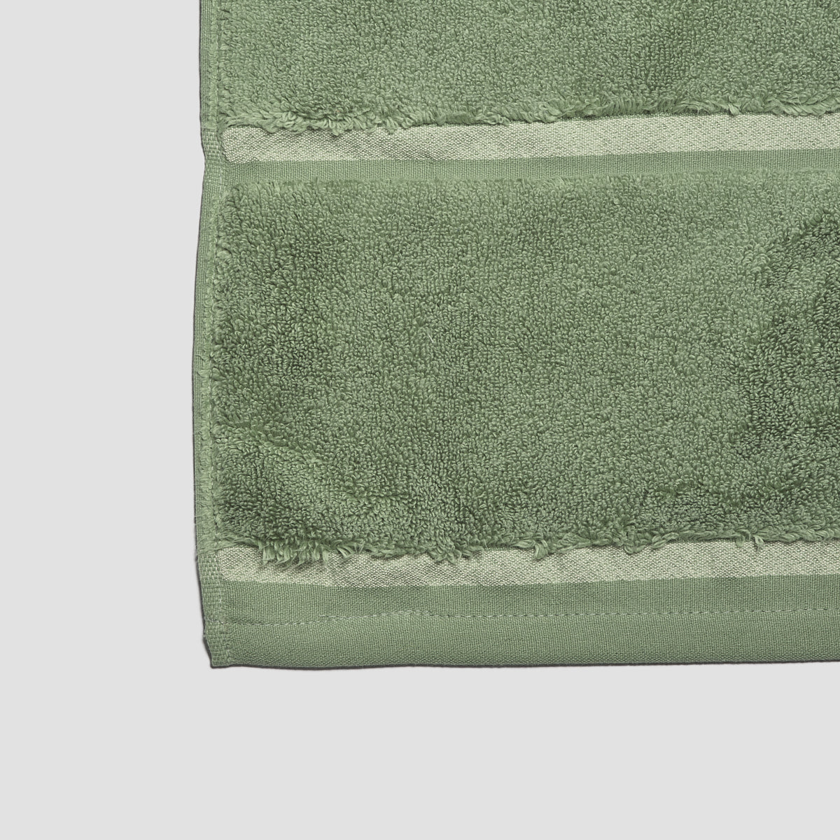 Meadow Green Cotton Towel Detail