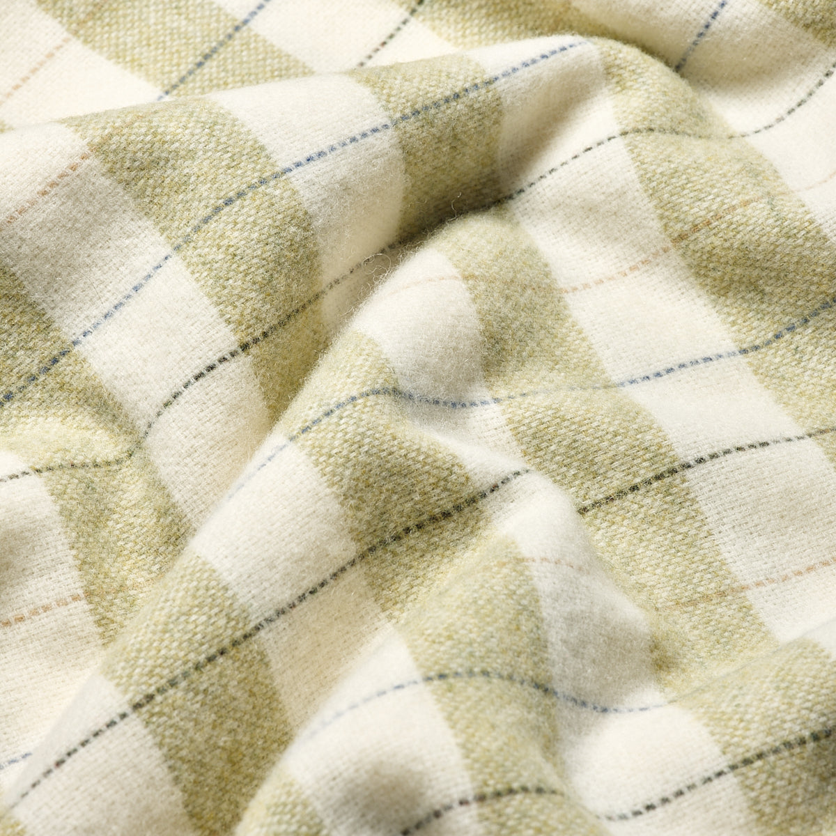 Apple Checked Stripe Wool Blanket