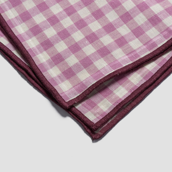 Orchid Gingham Linen Tablecloth