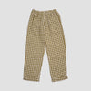 Men's Botanical Green Gingham Linen Pajama Pants