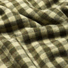 Botanical Green Gingham Wool Blanket