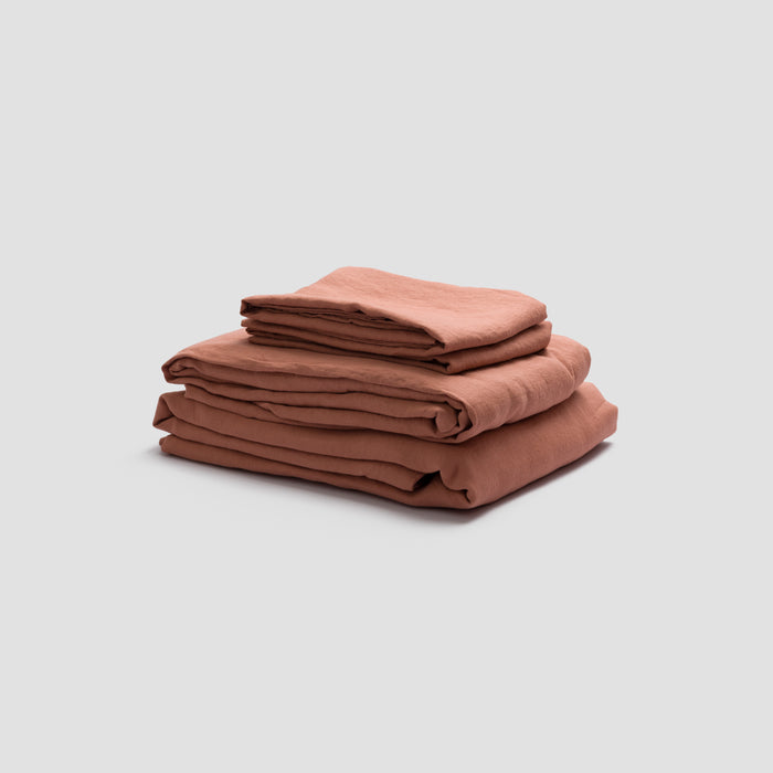 Warm Clay Linen Standard Sheet Set