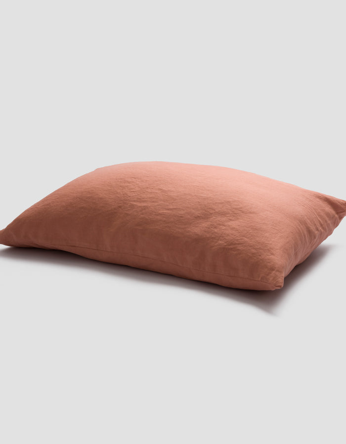 Warm Clay Linen Pillowcase Pair