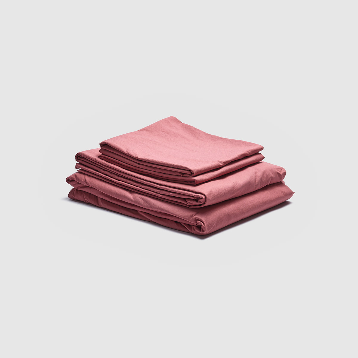 Red Dune Washed Cotton Percale Sheet Set